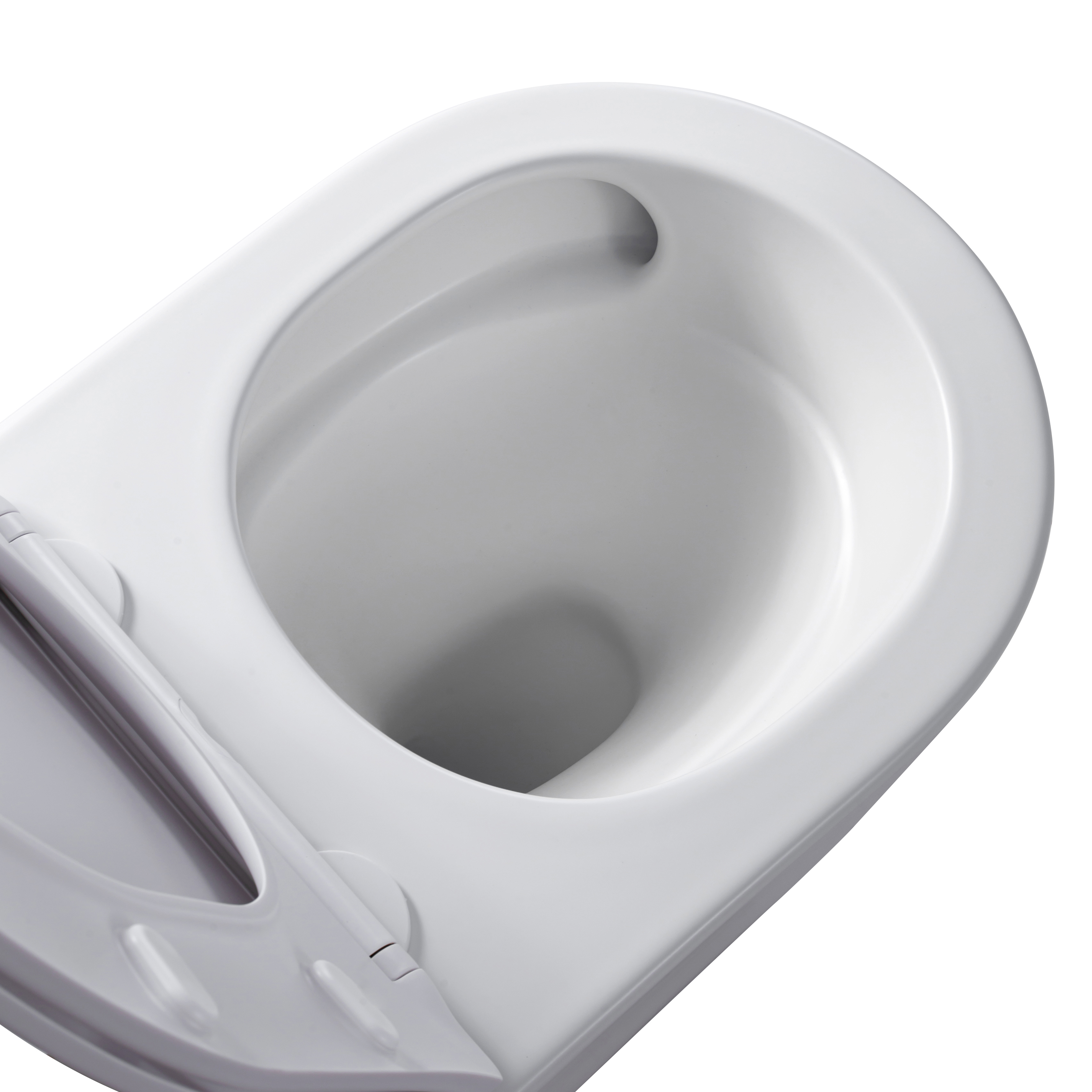 ALONI PRO WC SUSPENDU – TORNADO FLUSH – SANS BRIDE – AVEC ABATTANT – DUROPLAST – SOFT CLOSE – QUICK RELEASE – COMPACT 49 CM - 36X32X49 CM – BLANC BRILLANT