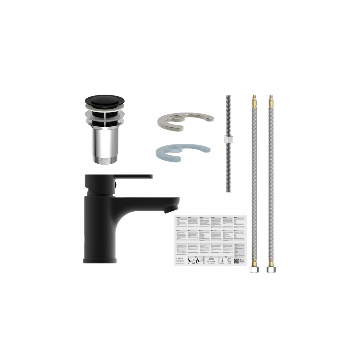 44106 DENVER Mitigeur lavabo, noir mat
