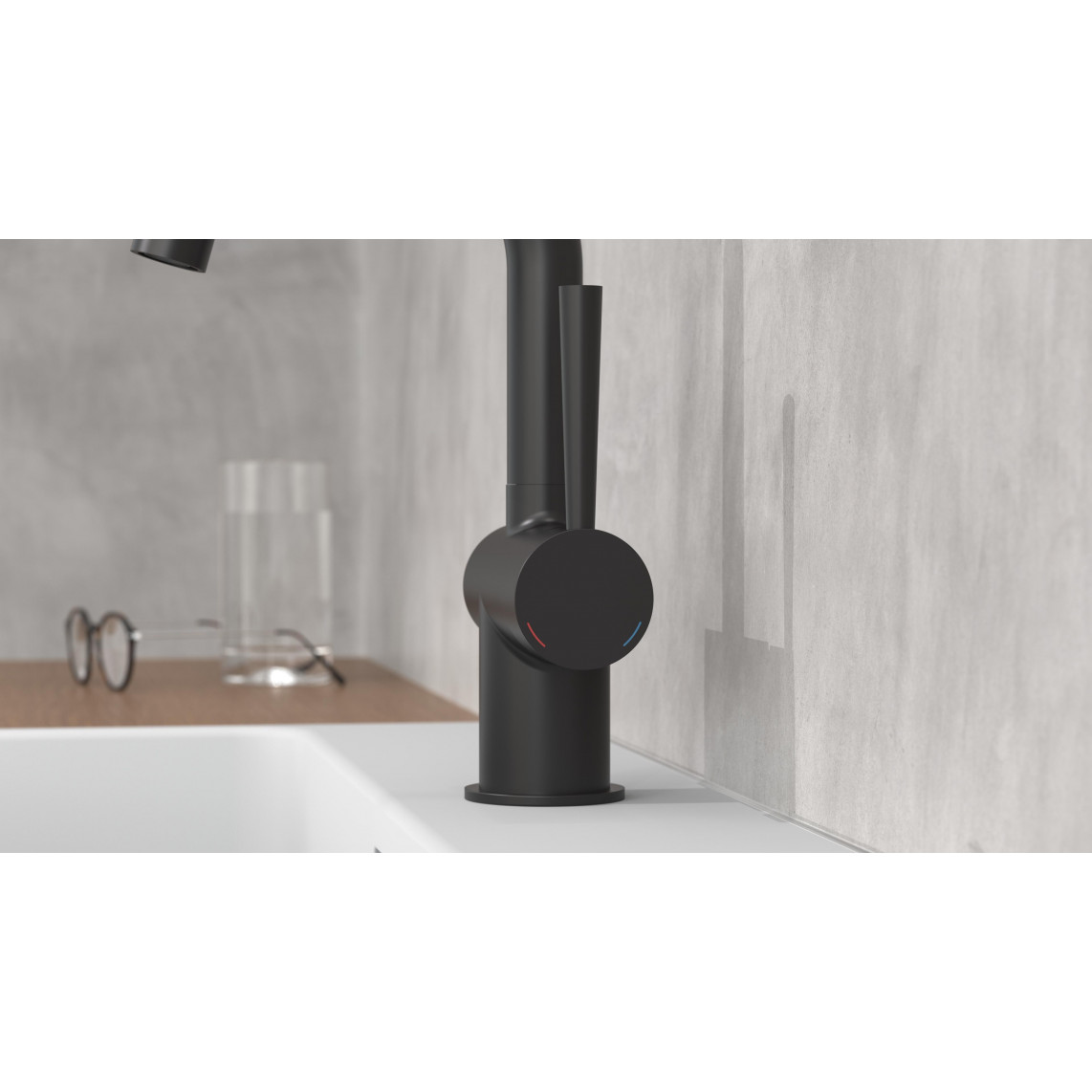 79016 CORNWALL Mitigeur lavabo, noir mat