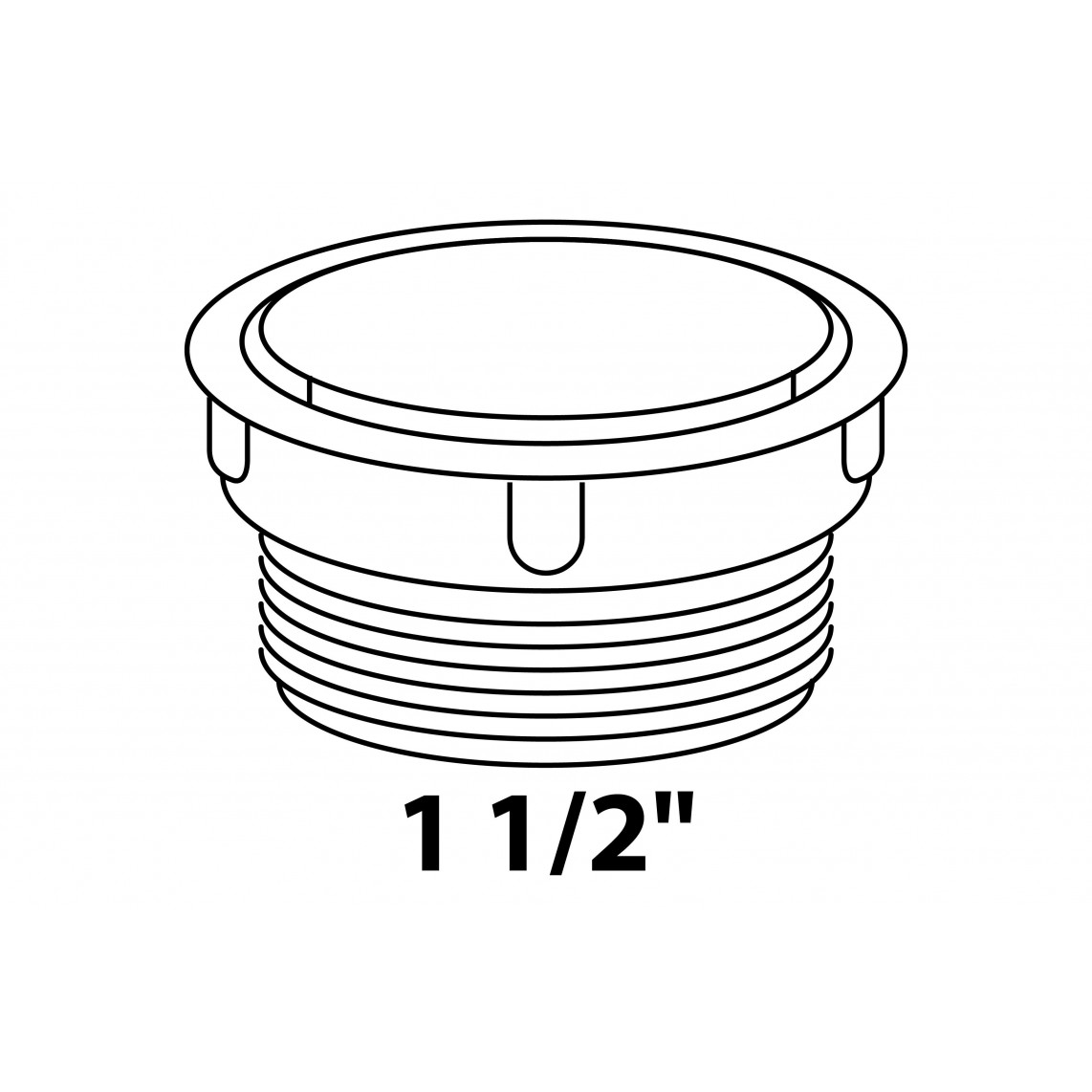 98837959 ECO-SAVE KS bouchon, Gris, 1 1/2" M, pour siphon raccordement de l'appareil