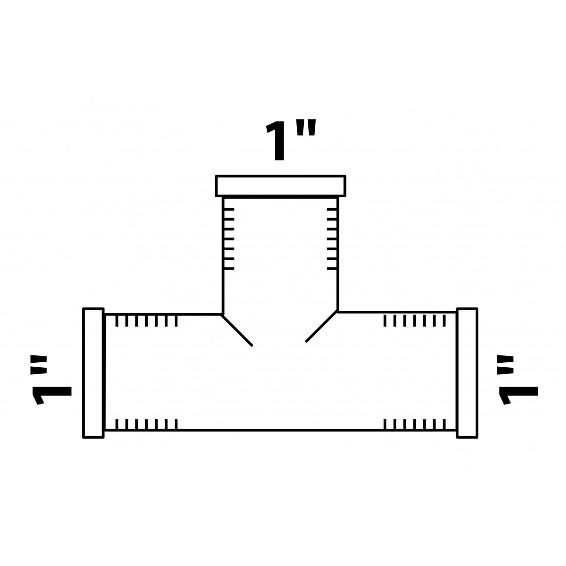 989404355 LT pièce en T, vierge, 1" F