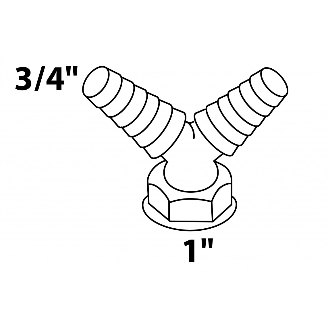 988379249 ECO-SAVE KS raccordement d'appareil double, Gris, 1" F x 3/4"T