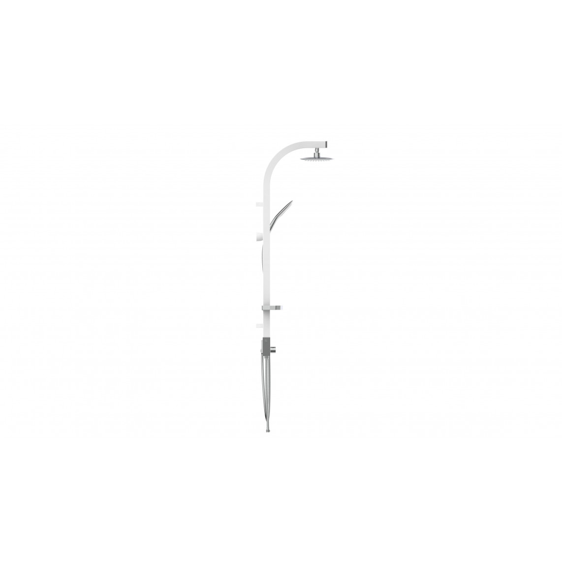 60065 MADAGASKAR Set douche de pluie, blanc/chromé