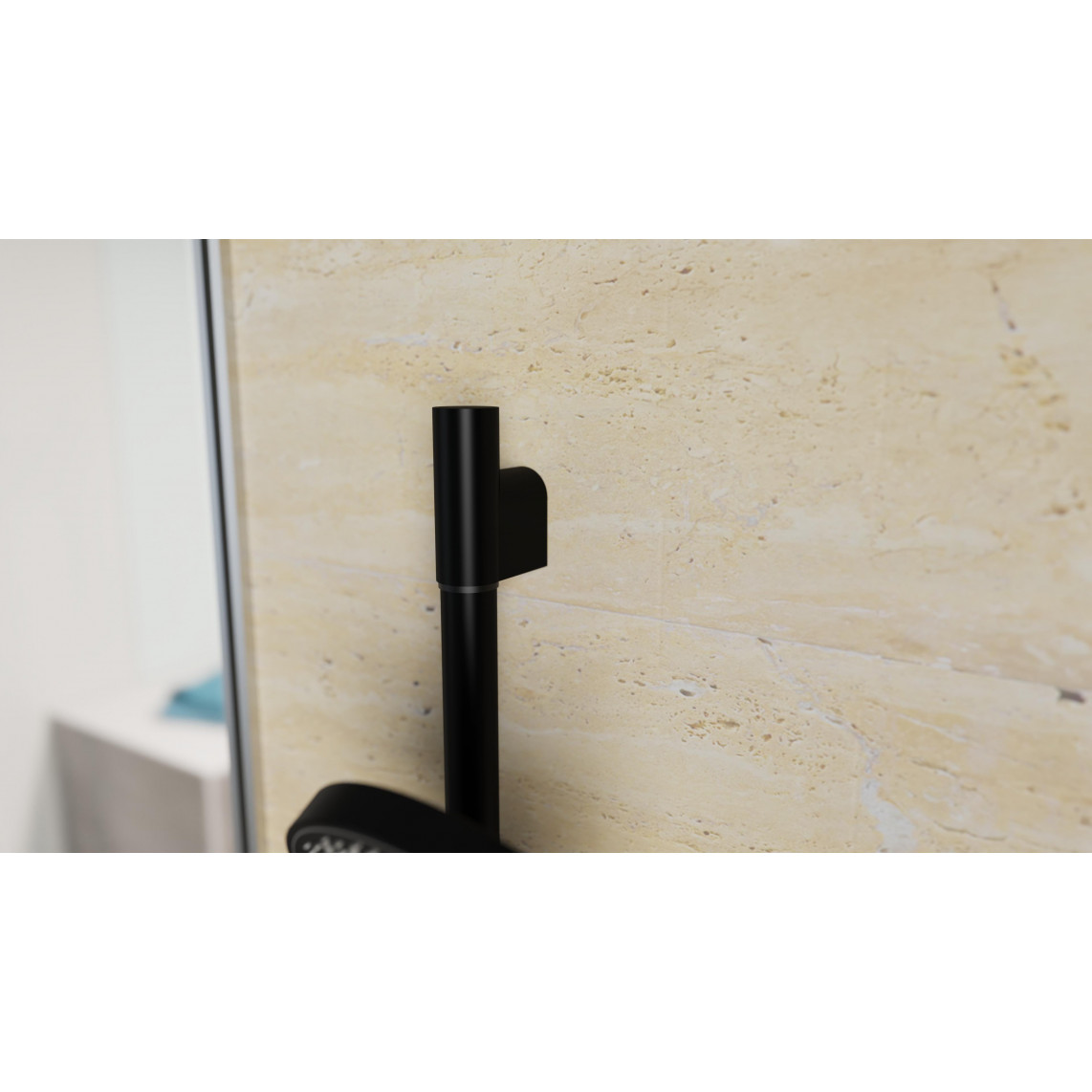 64996 CAPRI Set barre de douche, noir mat