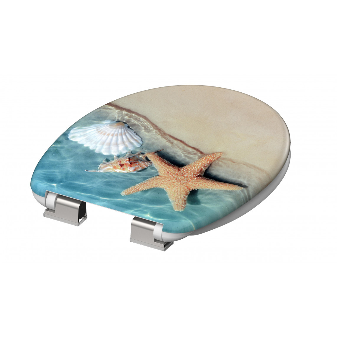 82196 abattant WC en Duroplast BEACH, avec frein de chute