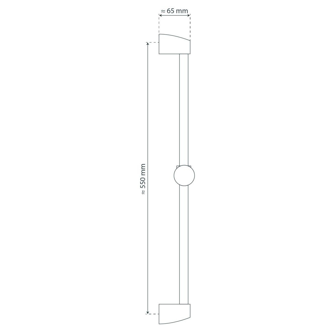 67111 STELLA Barre de douche, chromé