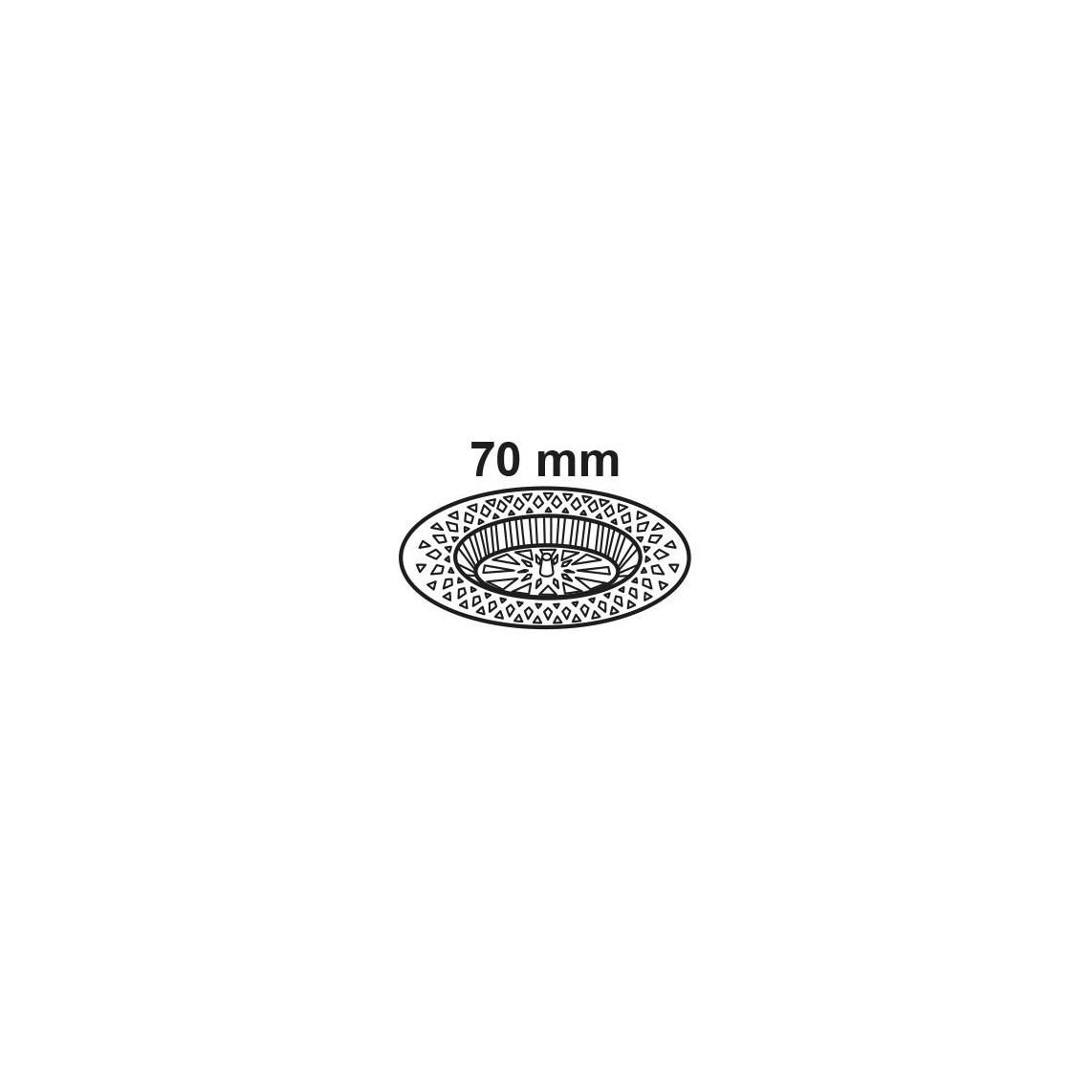 988060117 tamis à cheveux, chromé, 70 mm, pour Univentil