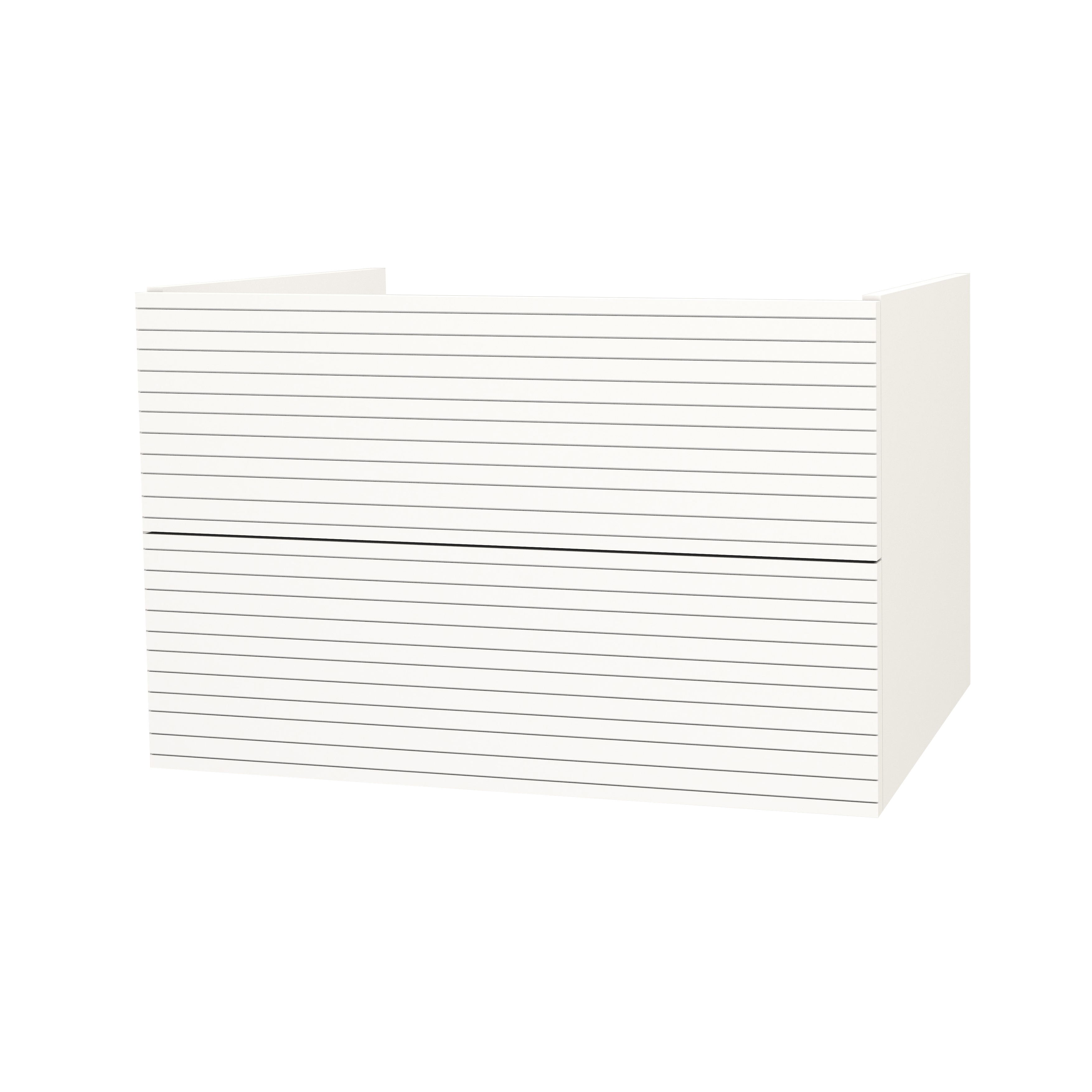 ELITE MEUBLE SOUS-PLAN AVEC RELIEF HORIZONTAL (80CM) - BLANC MAT