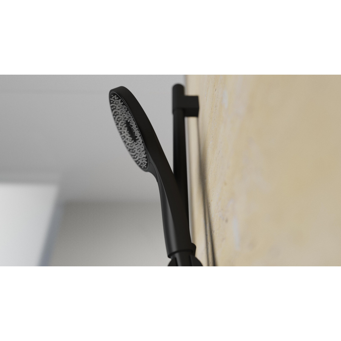 64996 CAPRI Set barre de douche, noir mat