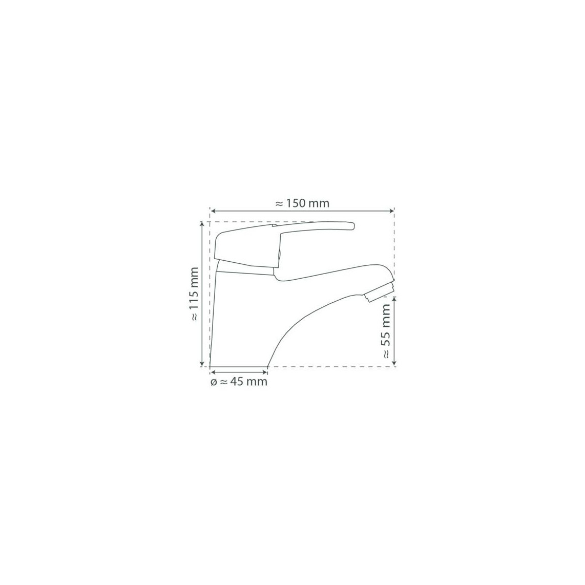 35010 BATONI Mitigeur lavabo, chromé