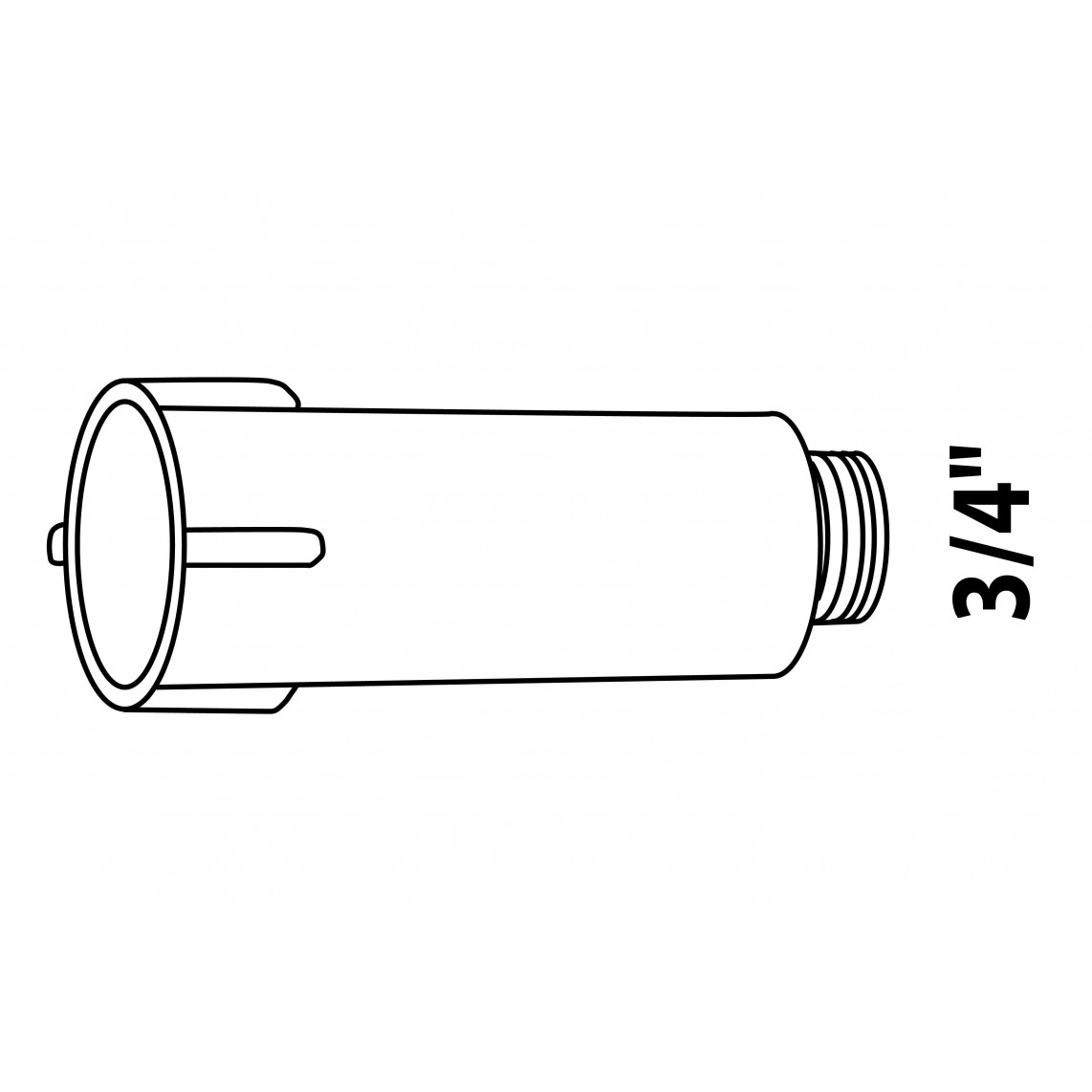 98913300 bouchon de chantier synthétique, blanc, 3/4" non résistant à la pression