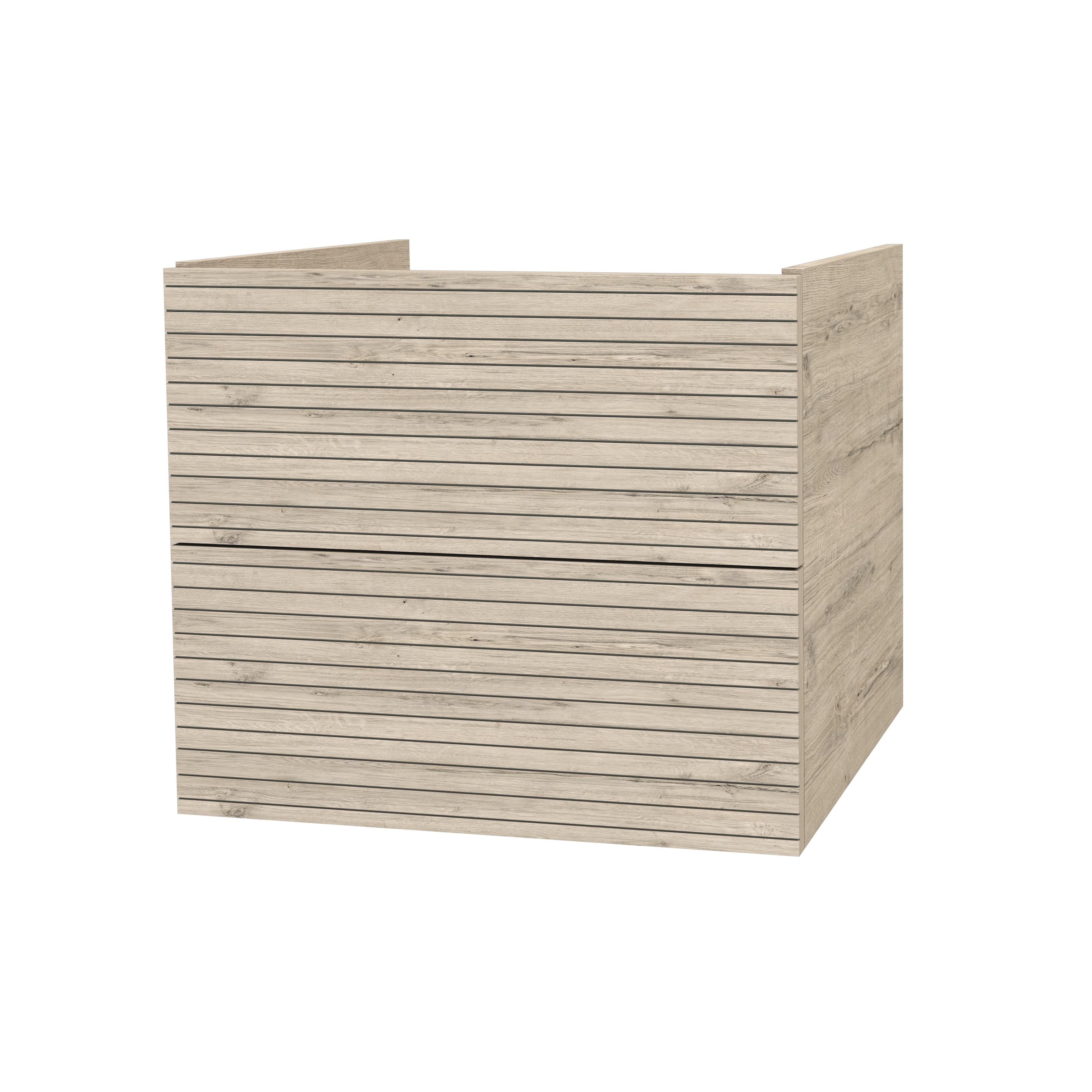 ELITE MEUBLE SOUS-PLAN AVEC RELIEF HORIZONTAL (60CM) - BOIS CLAIR