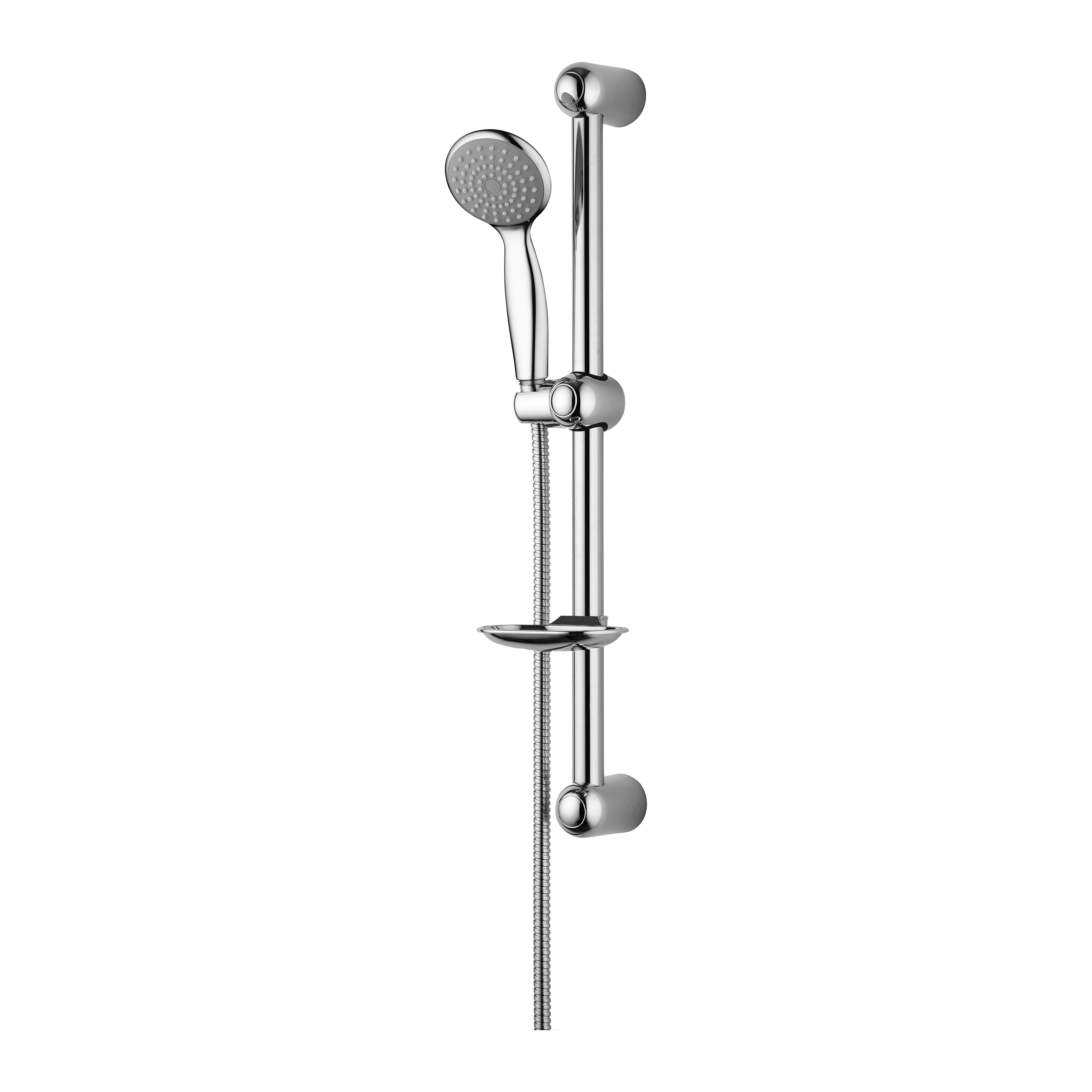ALONI NEW MONO ENSEMBLE COMPLET BARRE DE DOUCHE COULISSANTE – AVEC DOUCHETTE 1 FUNCTION, FLEXIBLE DE DOUCHE MÉTALLIQUE ET PORTE-SAVON – CHROM