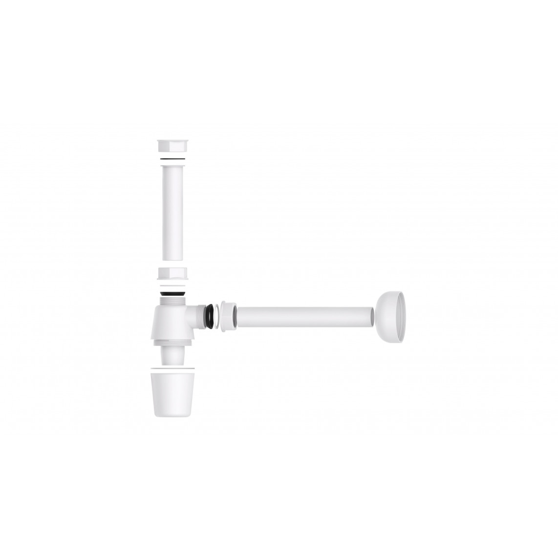 98803048 KS siphon à bouteille, blanc, 1 1/4"x32 mm