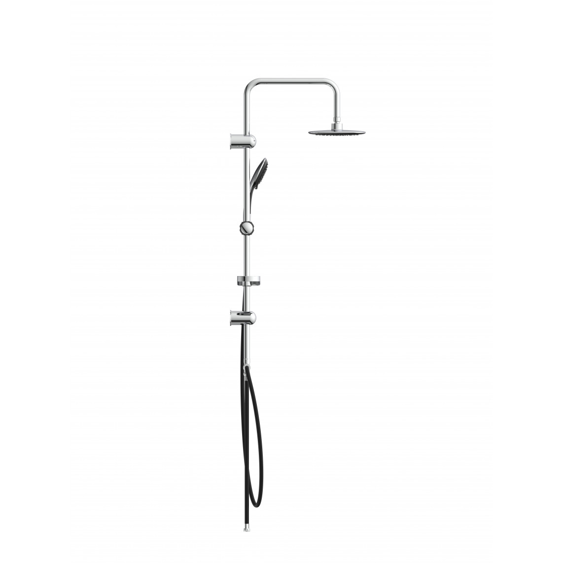 DXLD60088CS DUSCHTRAUM Set douche de pluie, chromé/noir