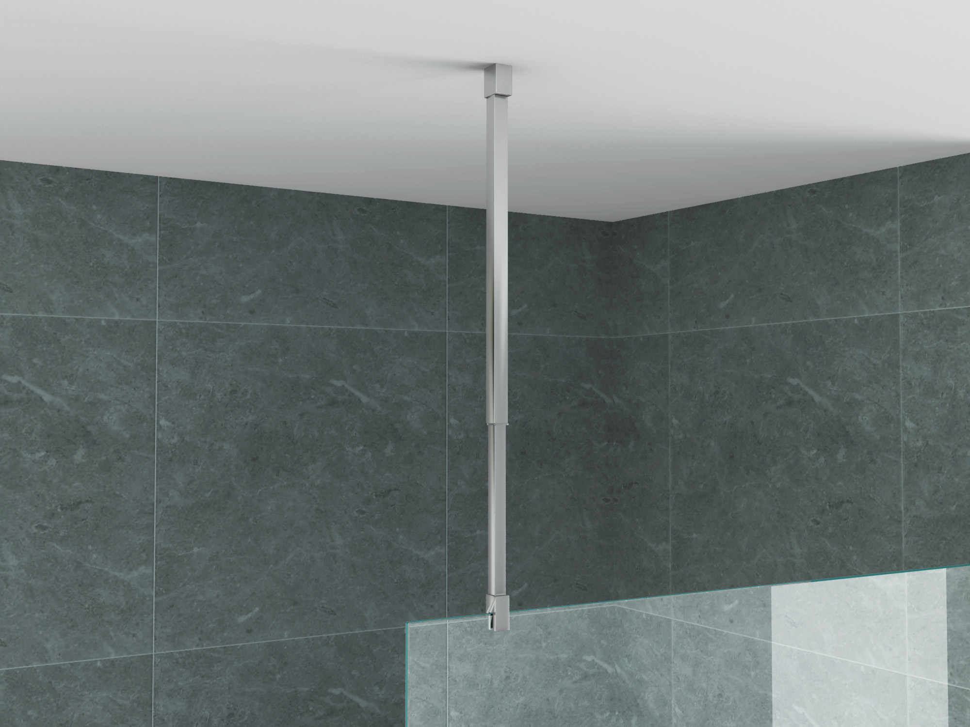 ALONI SUPPORT PLAFOND - RÉGLABLE - 43-80 CM - CHROME