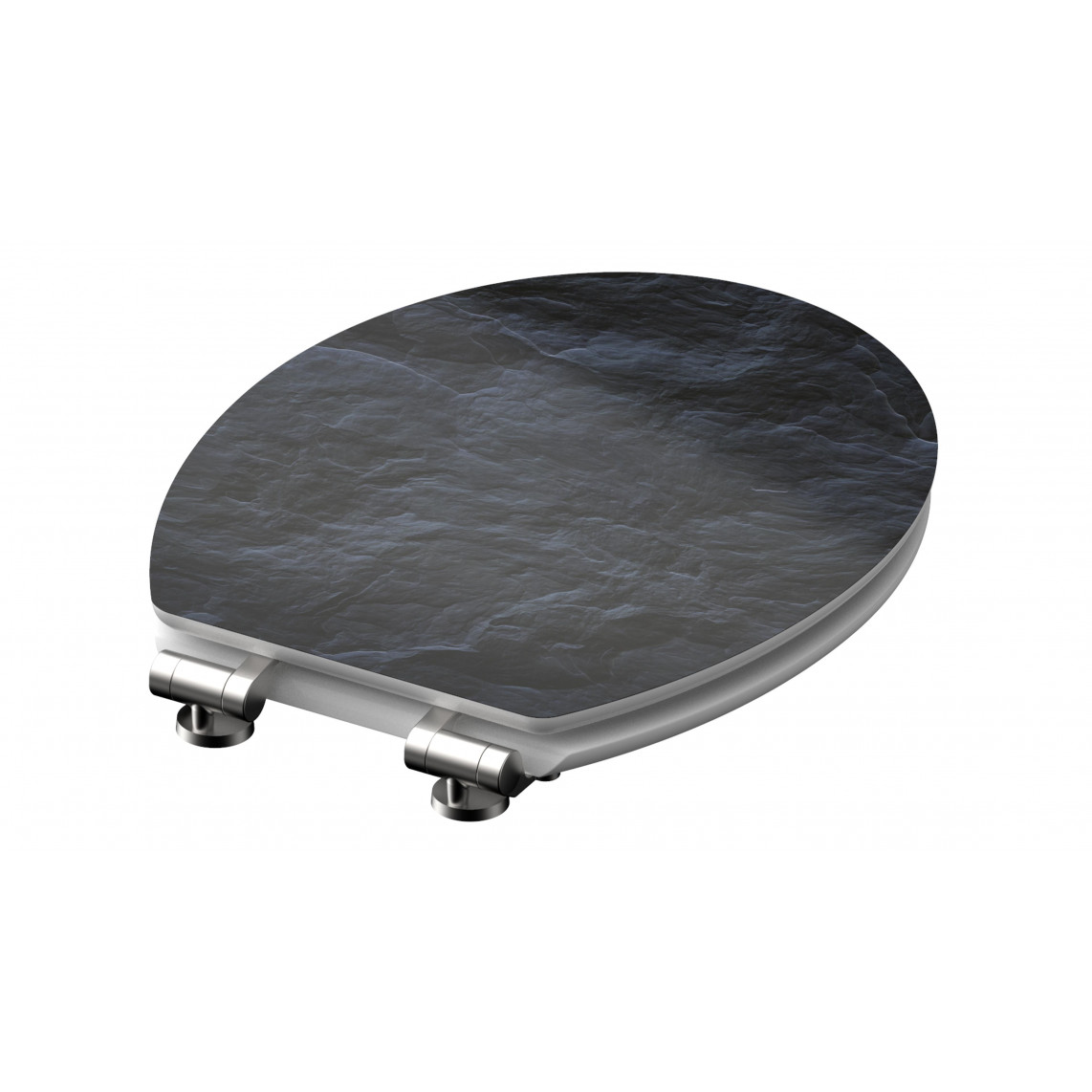 80535 abattant WC en MDF HG BLACK STONE, avec frein de chute