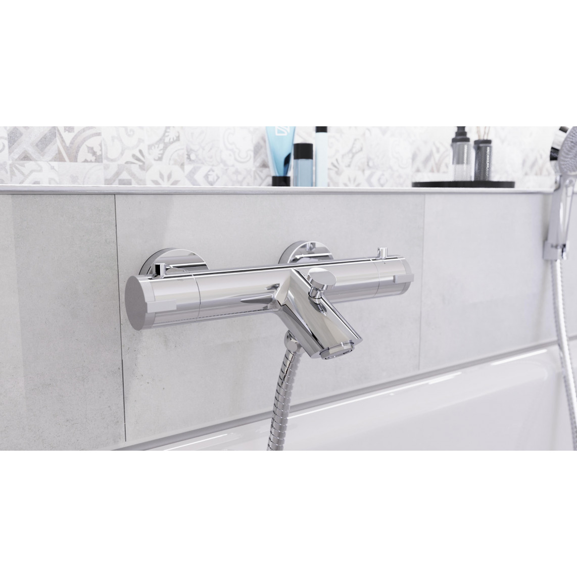 52470 LONDON Mitigeur thermostatique bain/douche, chromé