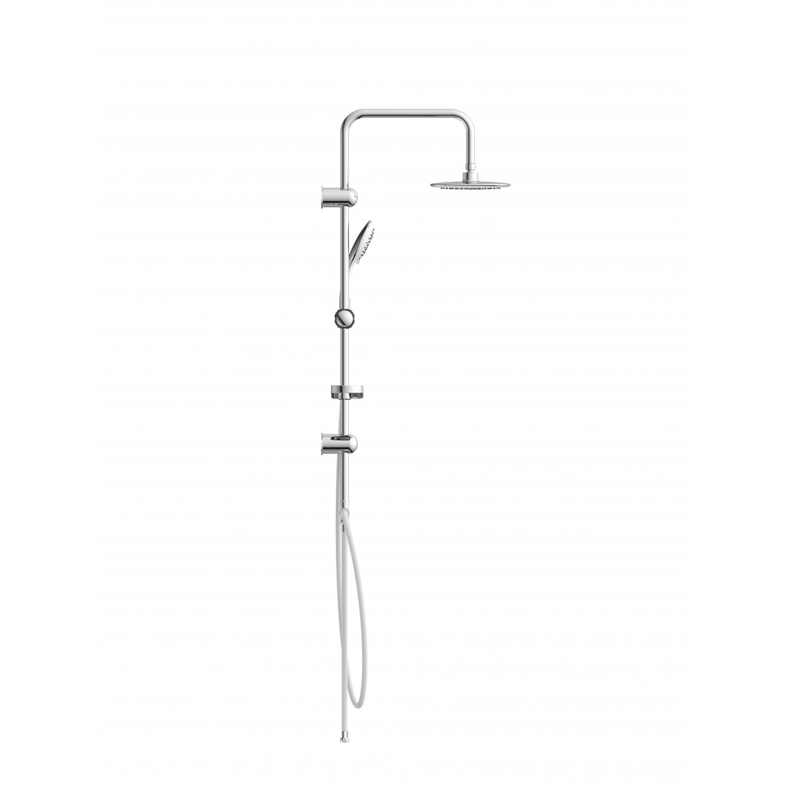 DXLD60087CS DUSCHTRAUM Set douche de pluie, chromé/blanc