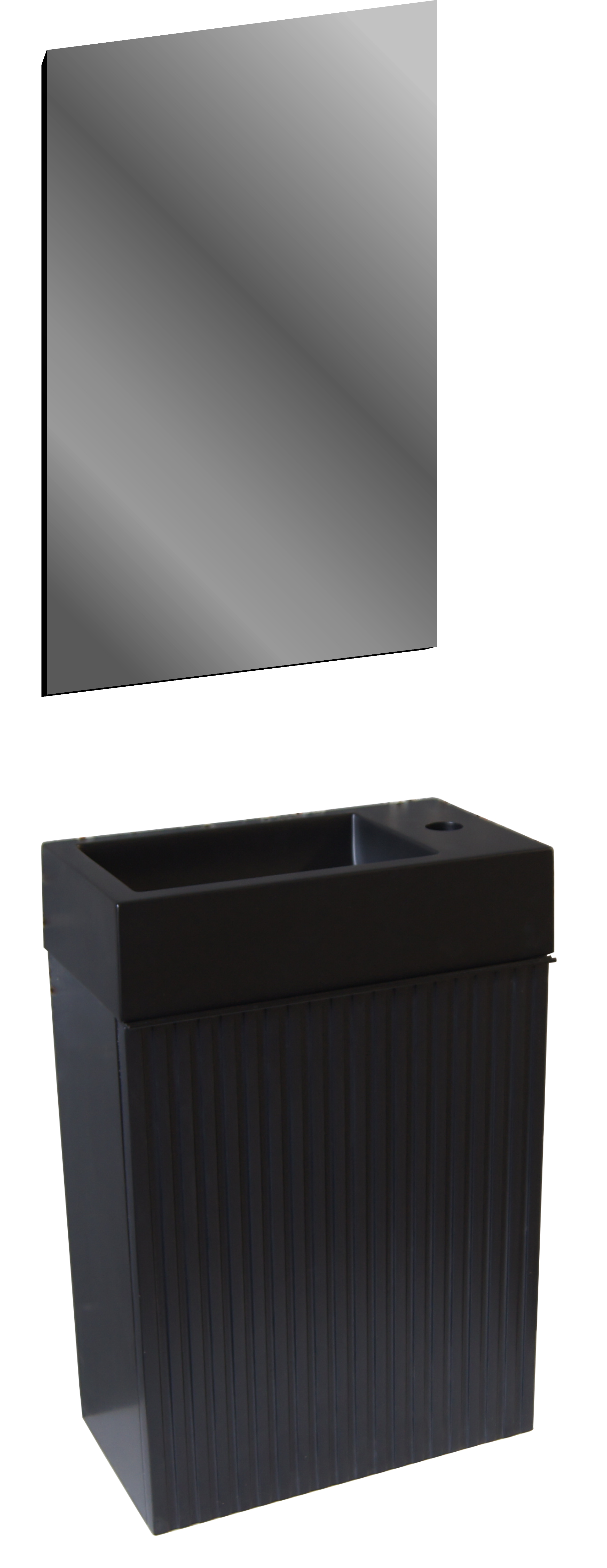 ALONI MIKARO MIROIR DE TOILETTE - AVEC CADRE - 40X60X1,9 CM - CHÊNE NOIR