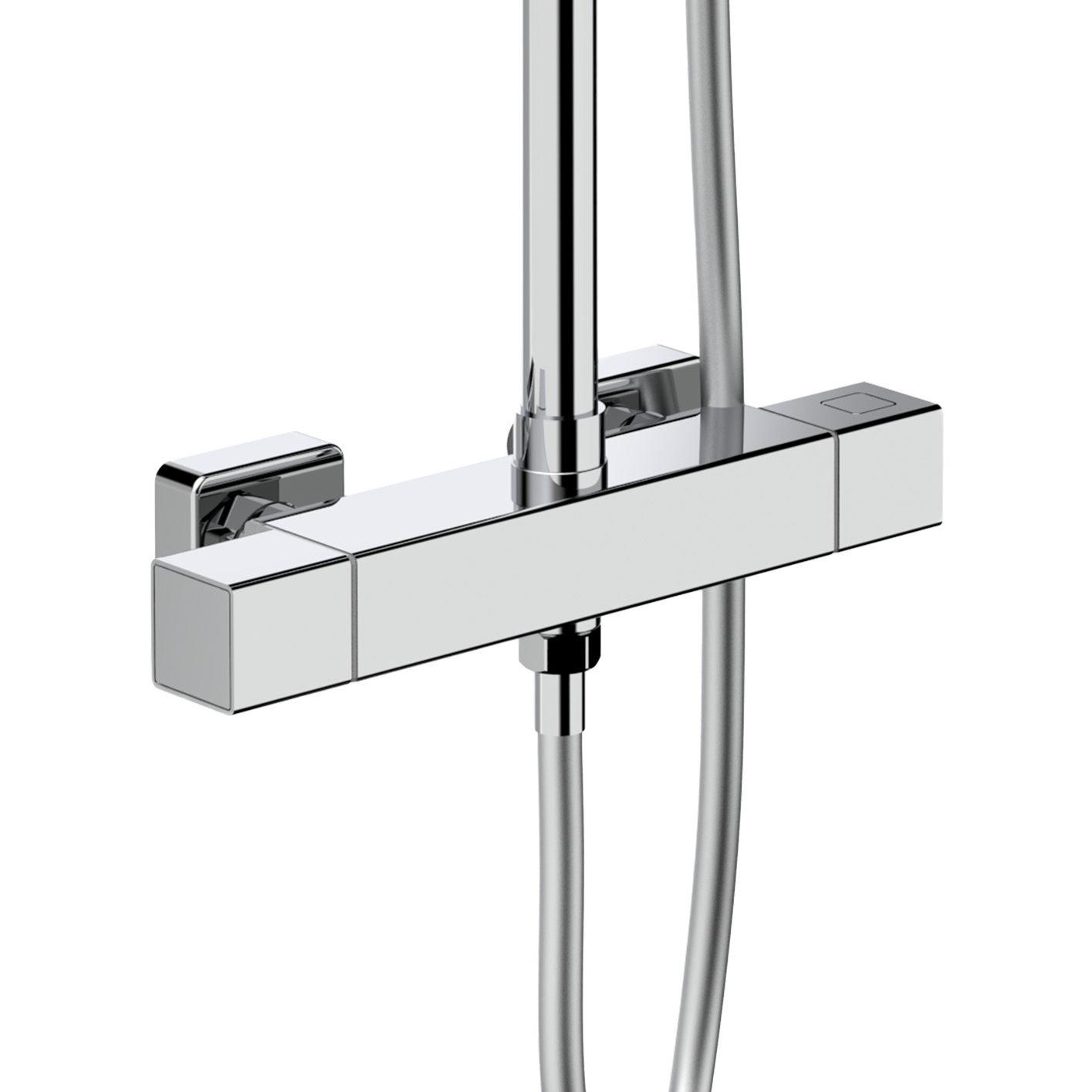 ALONI OPTIMA QUADRO SET DE DOUCHE À JETS DE PLUIE – THERMOSTATIQUE – MONTAGE APPARENT – COOL TOUCH - BELGAQUA – CHROME