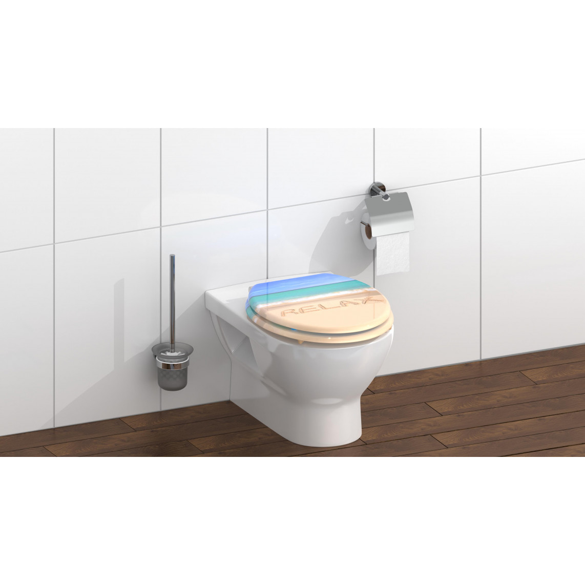 80131 abattant WC en MDF RELAX, avec frein de chute