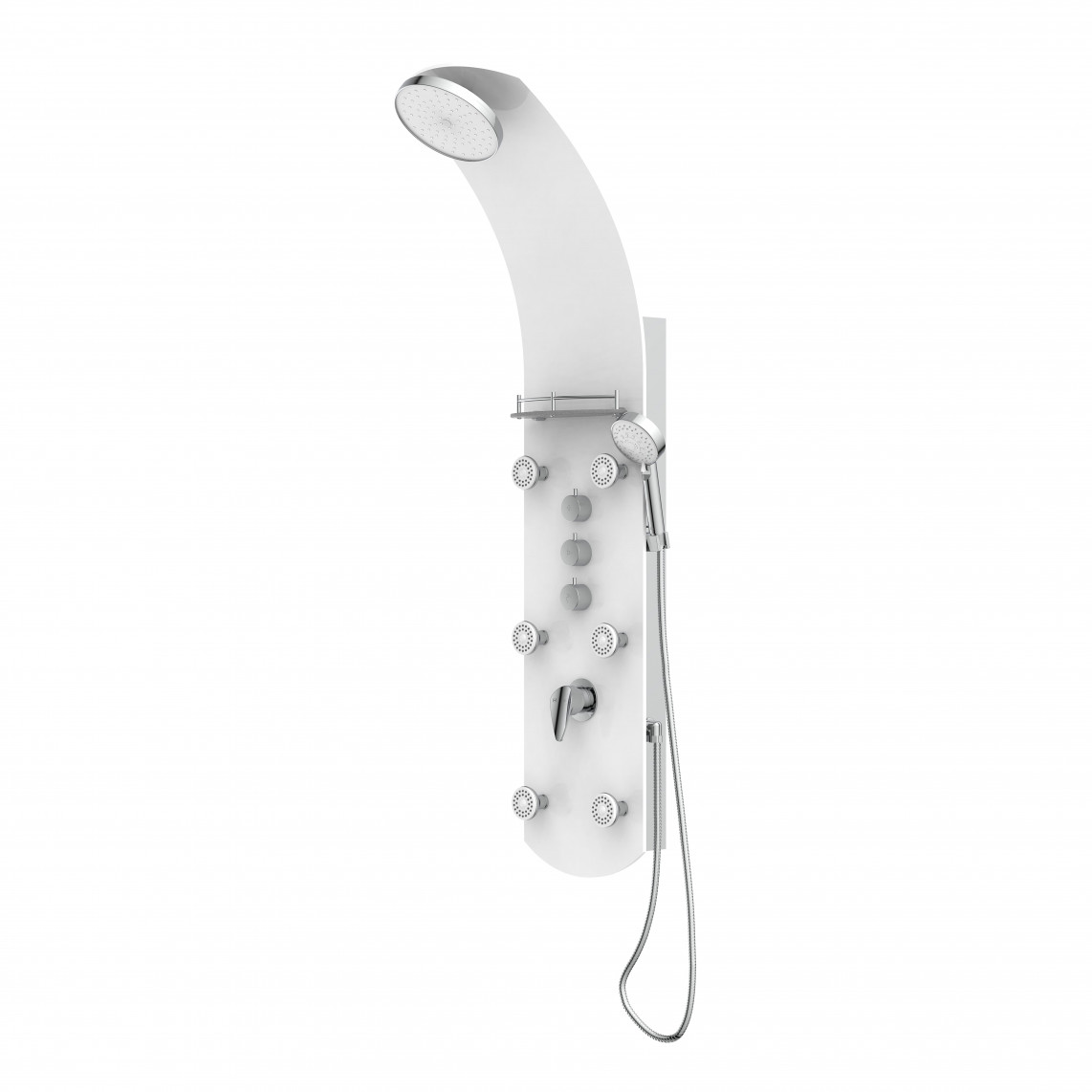 ORSP-YMSBW KARIBIK Panneau de douche, blanc