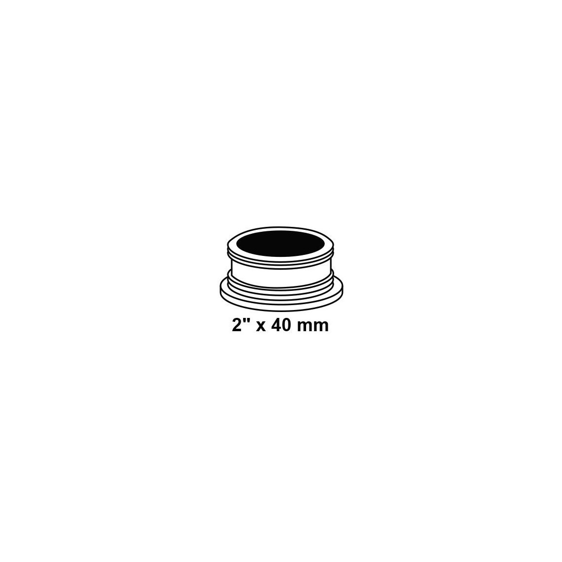 986714948 joint de siphon fileté, 2" x 40 mm, pour sortie de siphon