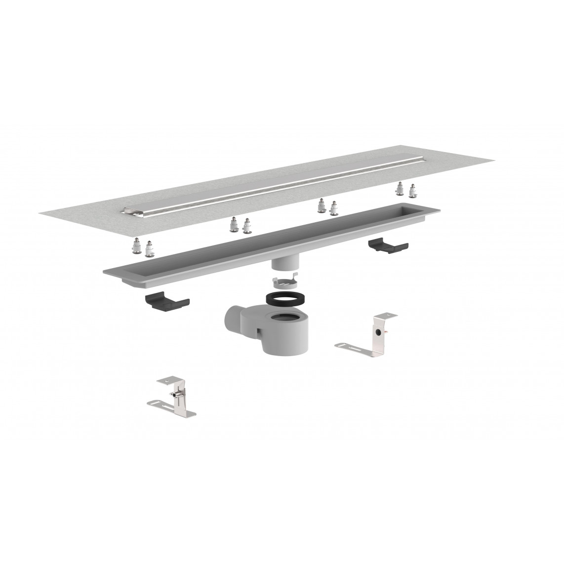 10026 Caniveau de douche, 900 mm, avec Couverture inox