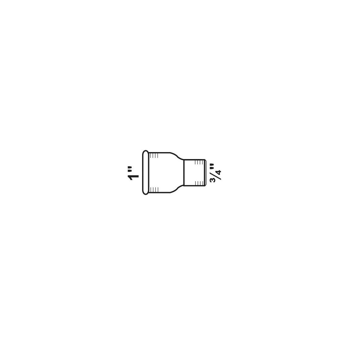989753055 FM manchon réducteur, galvanisé, 1" F x 3/4" F, (240)