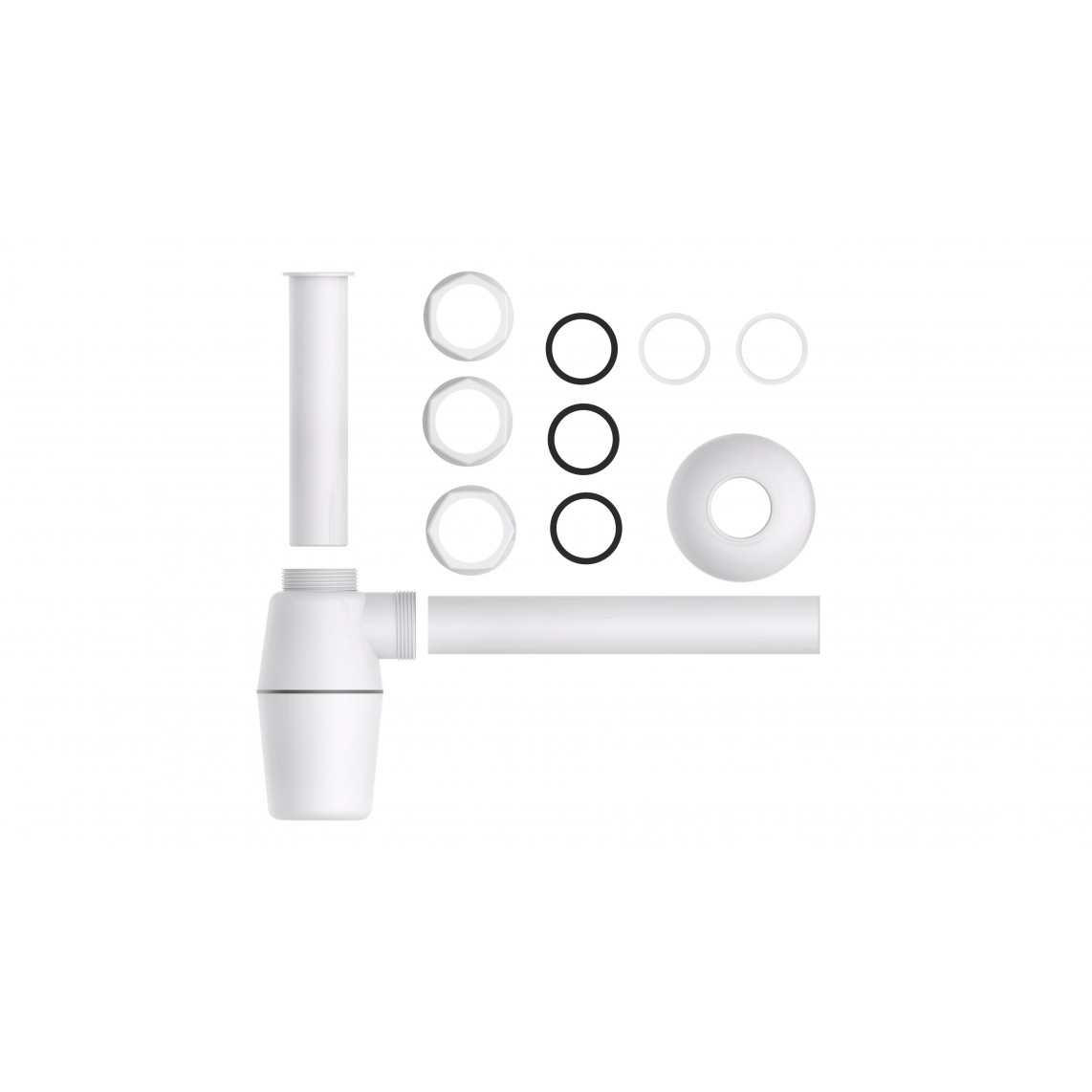 98803048 KS siphon à bouteille, blanc, 1 1/4"x32 mm