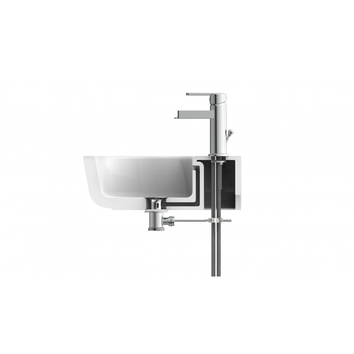 26110 NIAGARA Mitigeur lavabo, avec bec cascade, chromé
