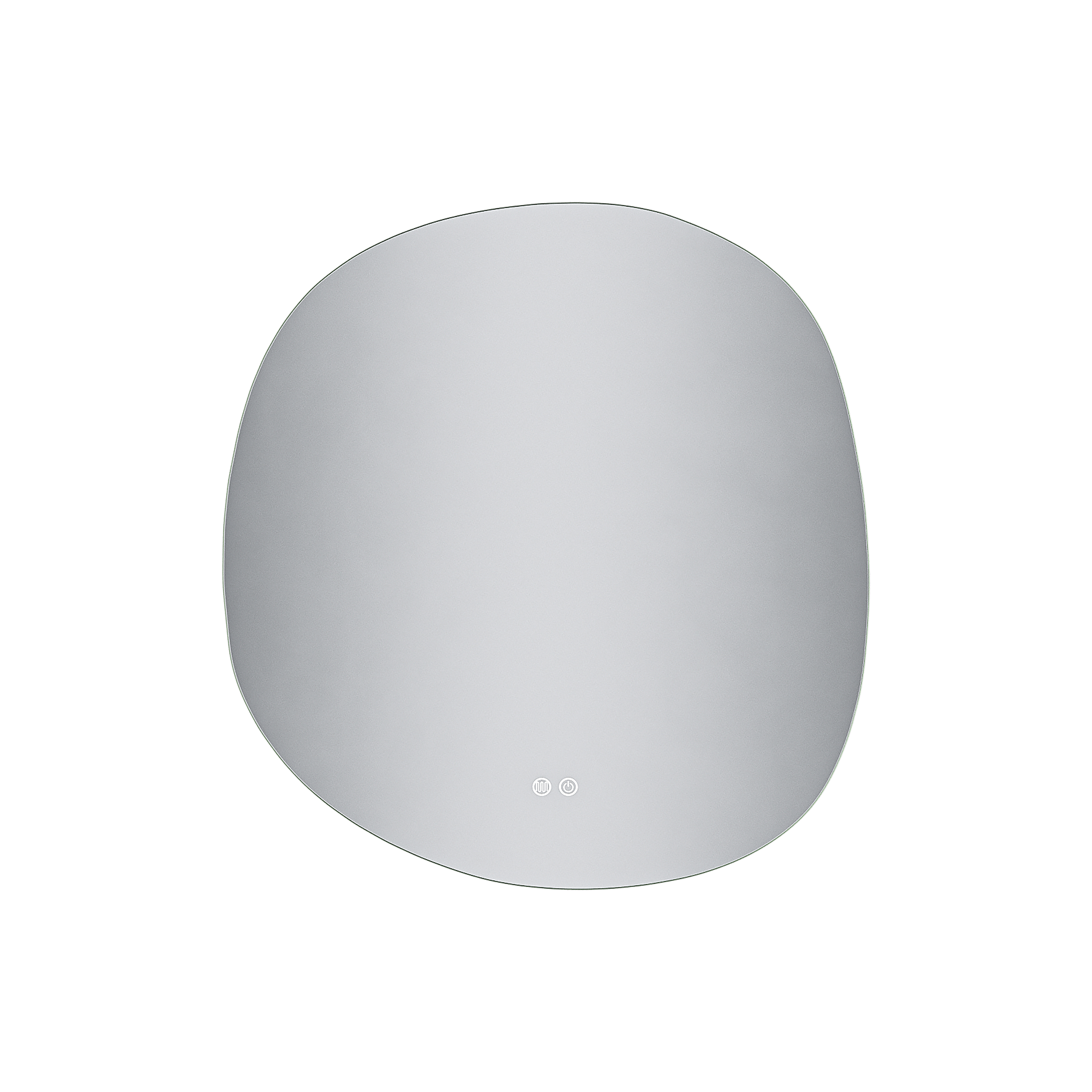 ALONI PEBBLE MIROIR - AVEC ÉCLAIRAGE LED - FORME ORGANIQUE - SANS CADRE - ANTI-BUÉE - TEMPÉRATURE DE COULEUR LED 3000-6000K - DIMMABLE - 80X85CM