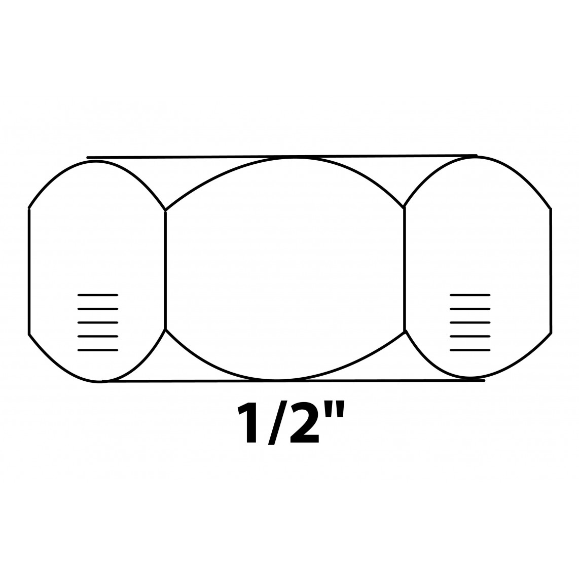 989432155 LT bouchon, chromé, 1/2" F