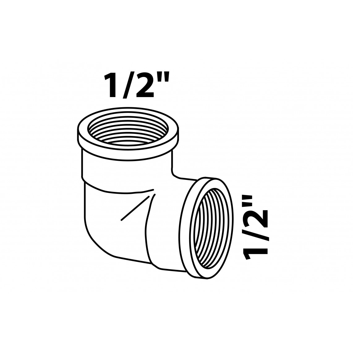 989382355 LT coude 90°, vierge, 1/2" F