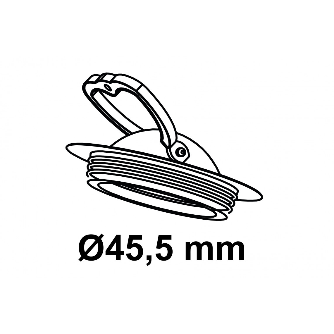 988416049 bonde, 45,5 mm, pour évier en acier inoxydable