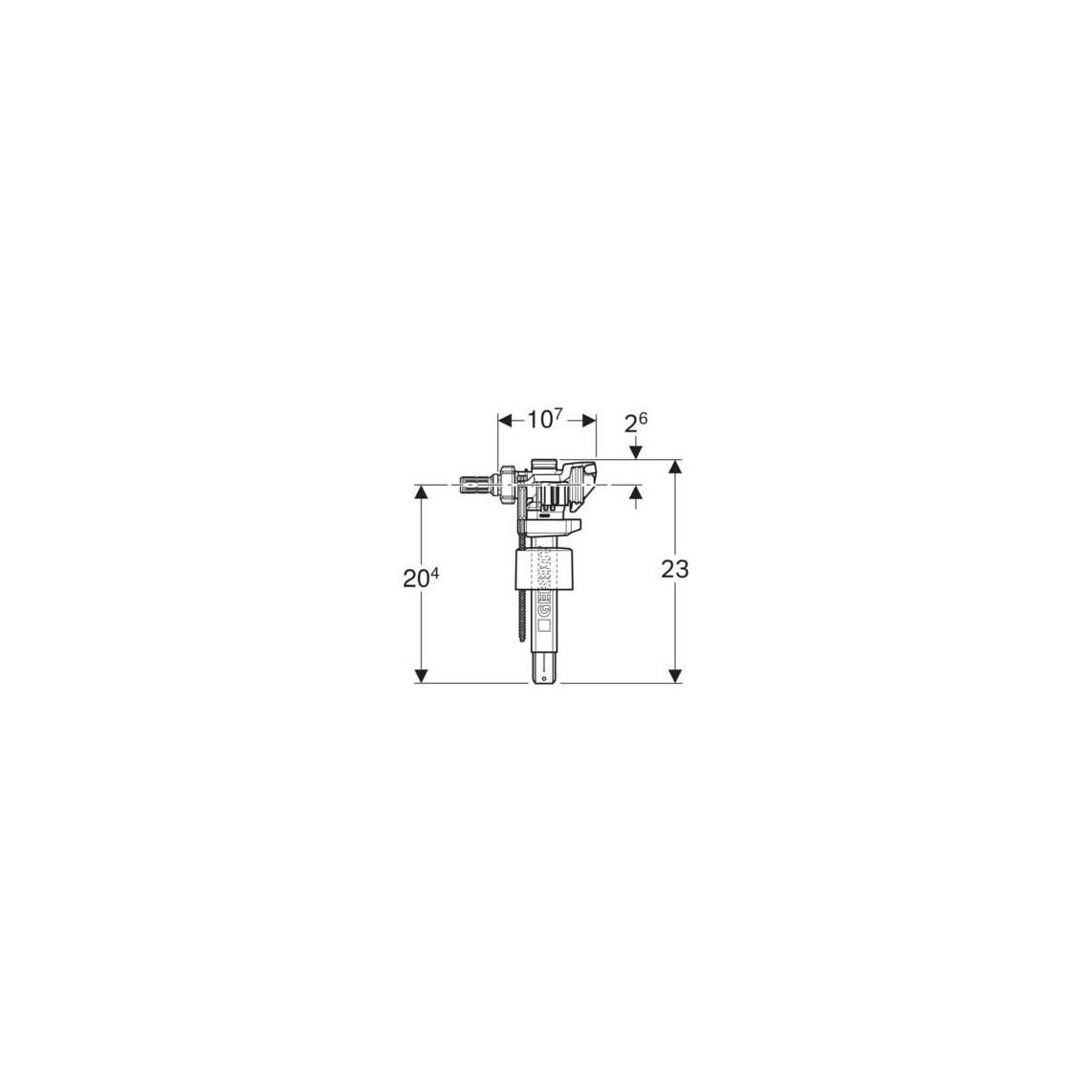 240.700.00.5 GEBERIT Universal-vanne de remplissage, Typ 383