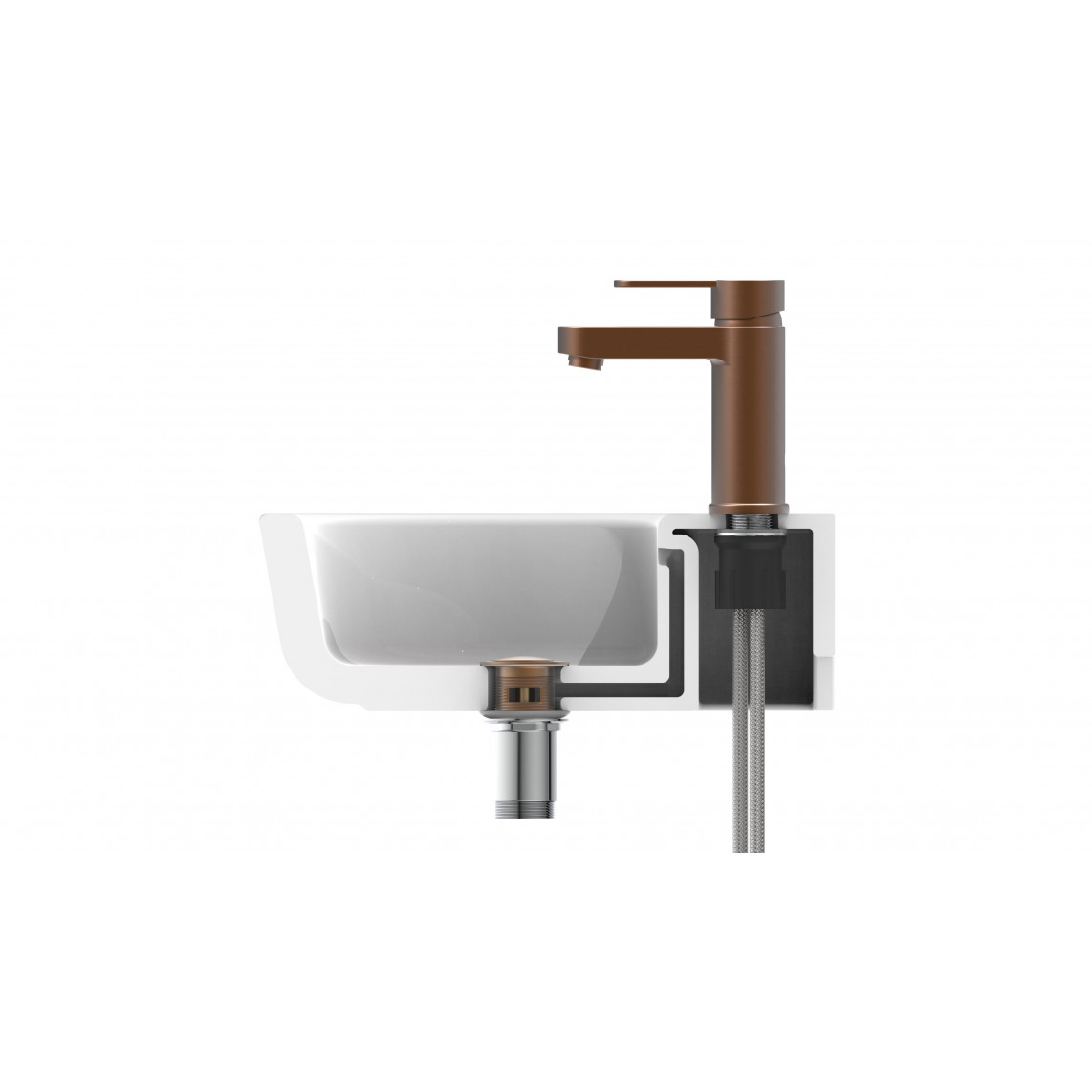 34213 ELEPHANT Mitigeur lavabo, cuivre mat