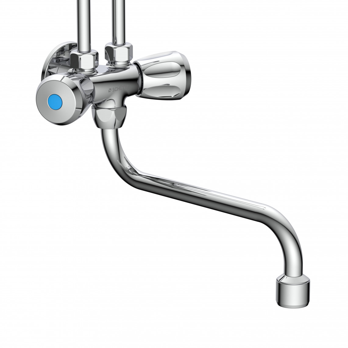 37690 Mitigeur évier basse pression, chromé, pour un chauffe-eau de 5 litres sur évier
