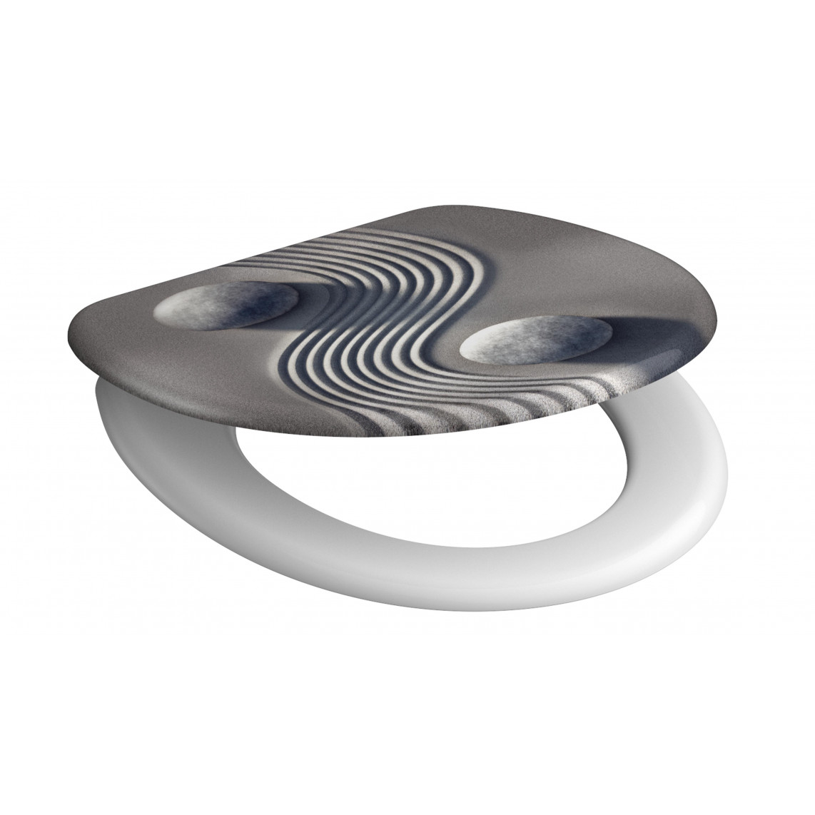 82152 abattant WC en Duroplast YINGundYANG, avec frein de chute