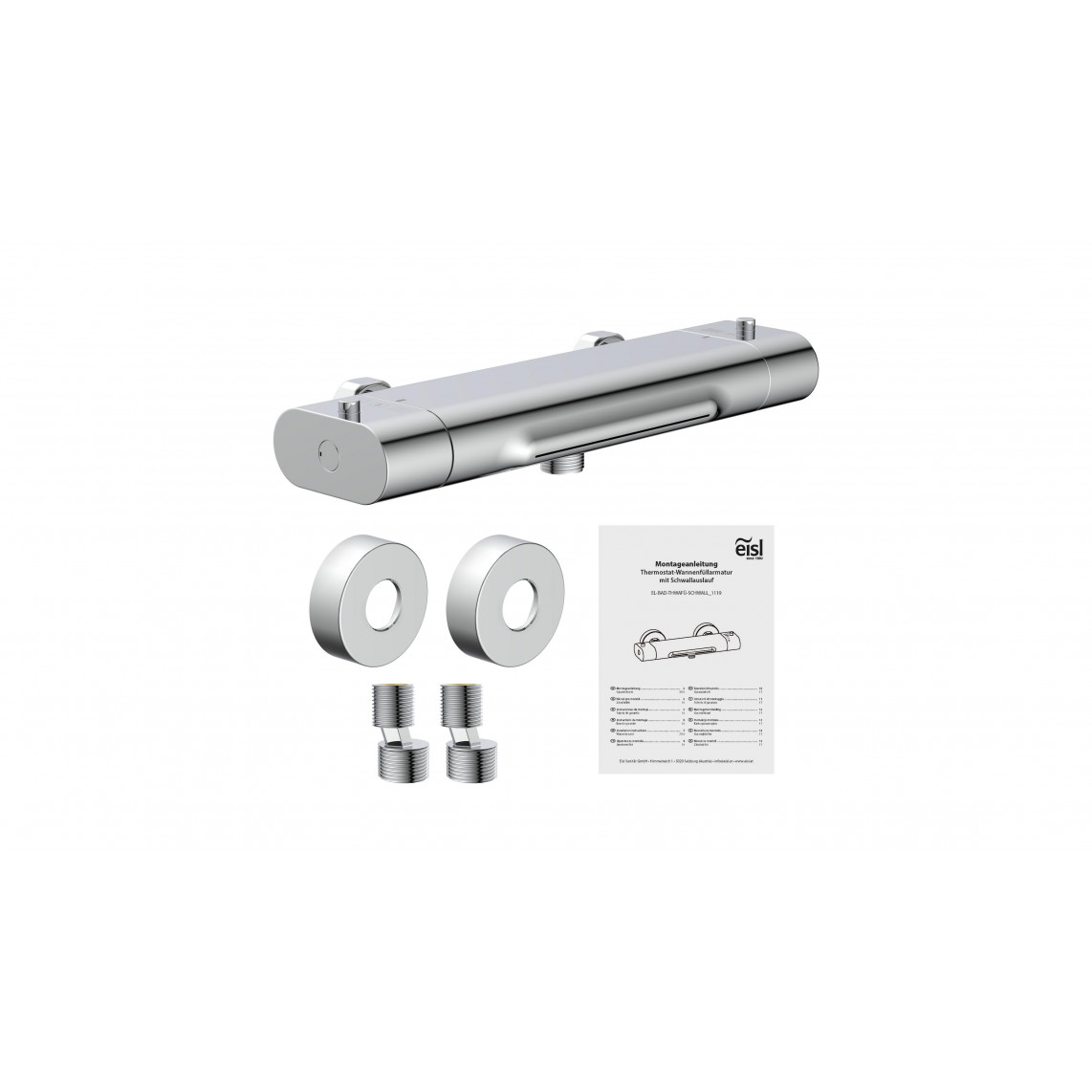 1330090 CARNEO Mitigeur bain/douche, avec bec cascade, chromé