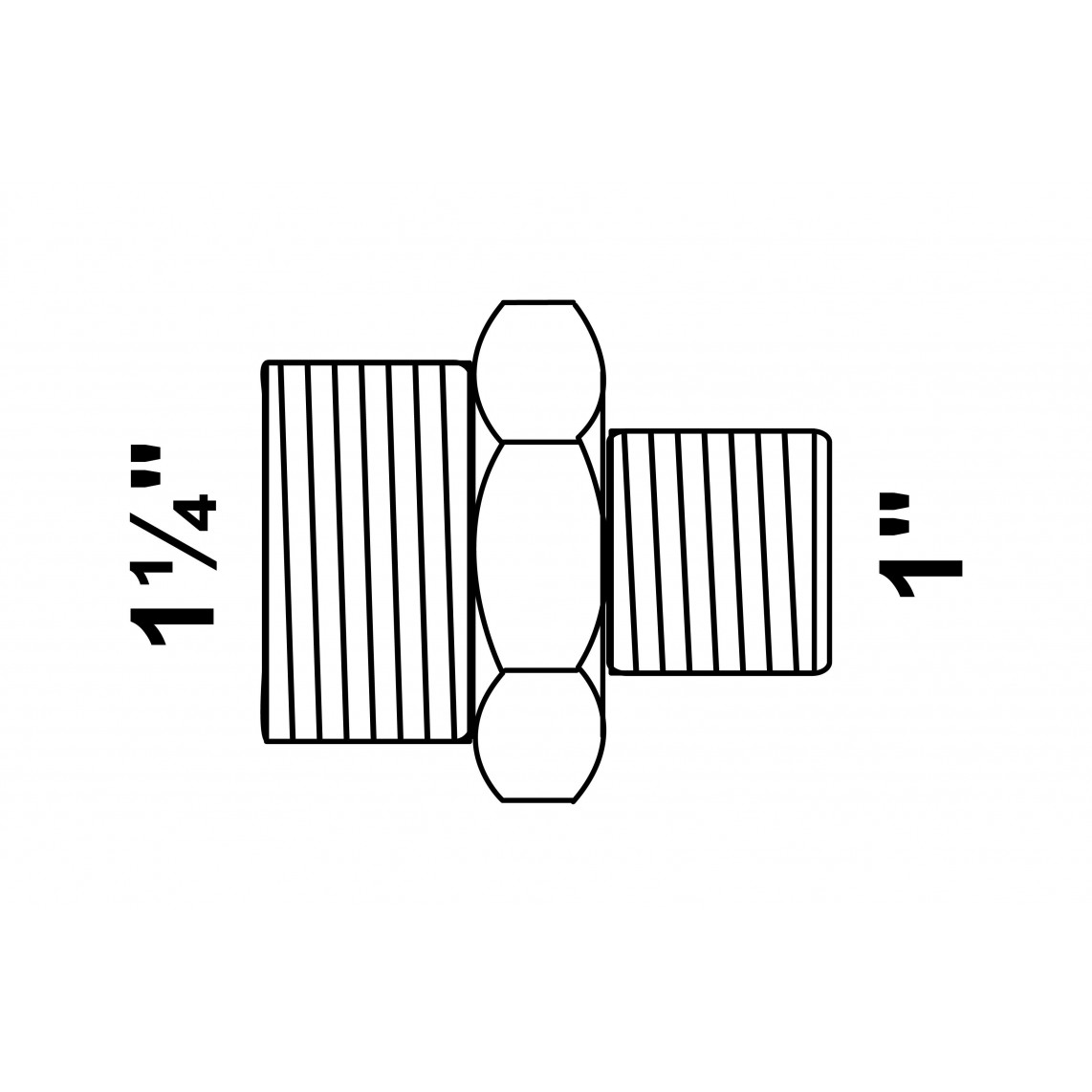 989796055 FM mamelon double réducteur, galvanisé, 1 1/4" M x 1" M, (245)