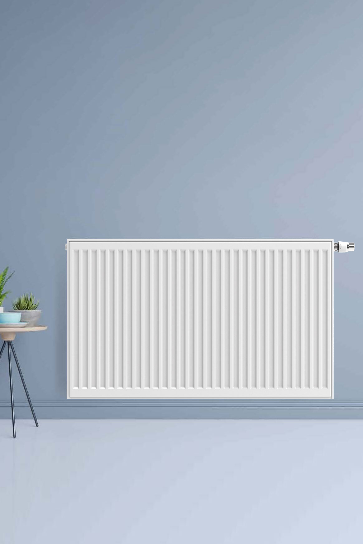 BELRAD RADIATEUR PANNEAU - T22 - 6 RACCORDEMENTS - 500X600MM - 896W - BLANC BRILLANT