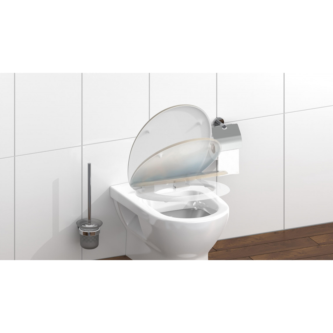 82196 abattant WC en Duroplast BEACH, avec frein de chute