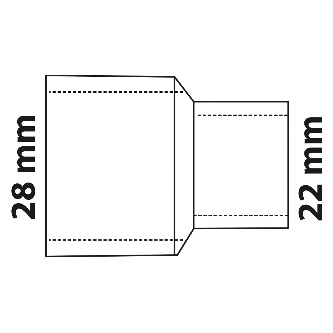 989065055 CU manchon réducteur, vierge, 28 mm x 22 mm, 2 manchons, (5240)