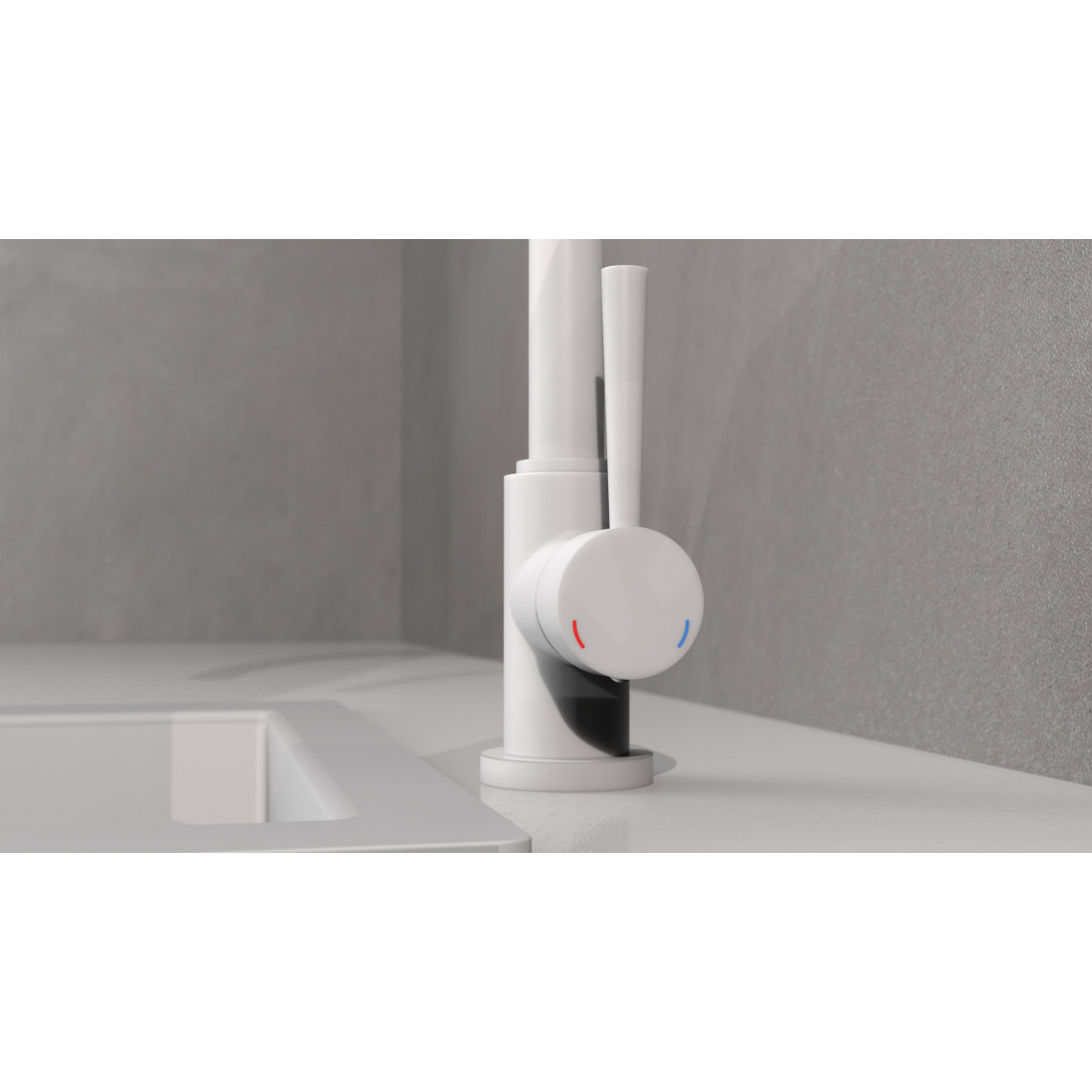 79161 CORNWALL Mitigeur évier, blanc mat