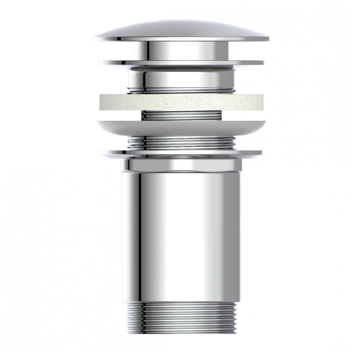 988073013 vanne d'évacuation à bouton clic-clac, chromé, 1 1/4"