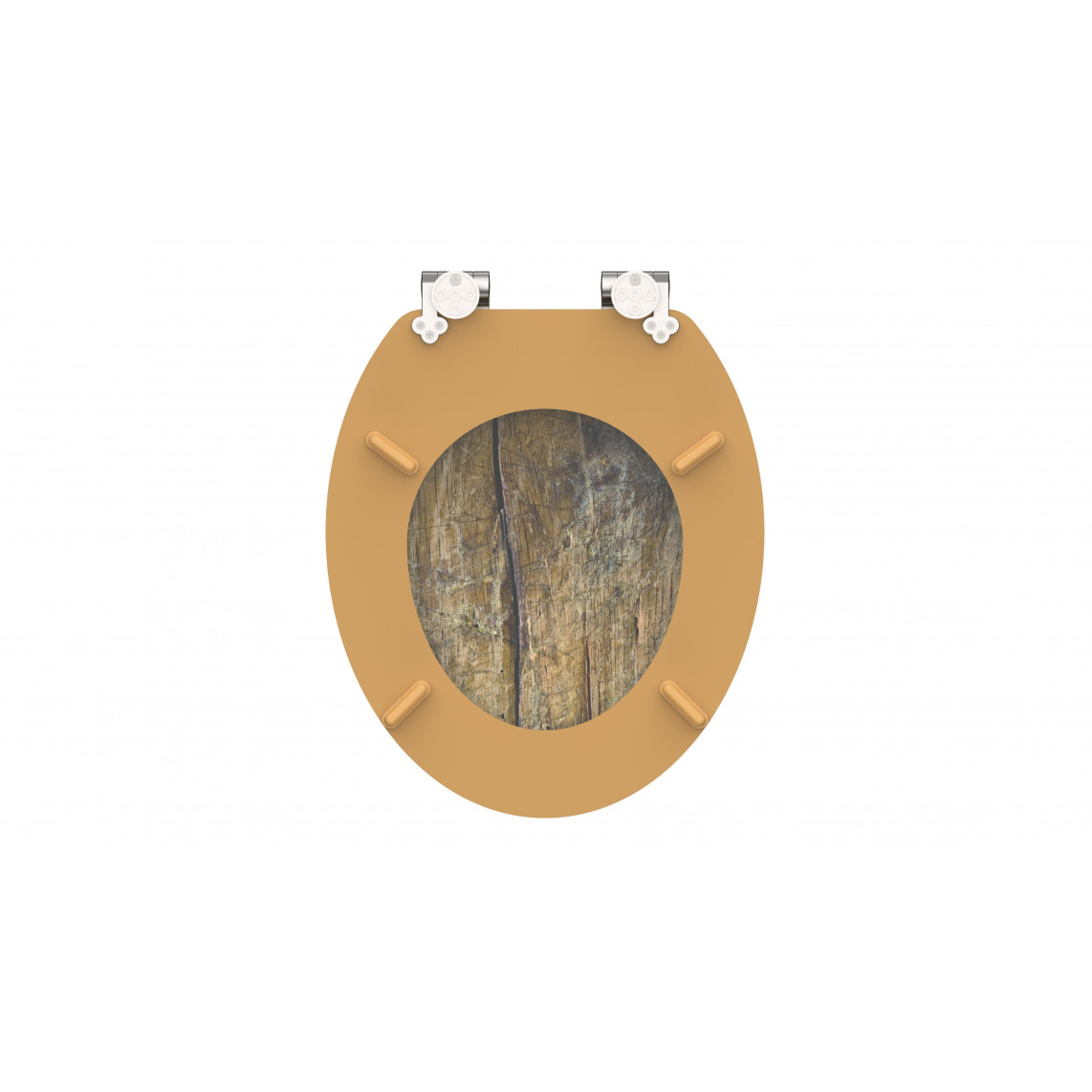 80124 abattant WC en MDF SOLID WOOD, avec frein de chute