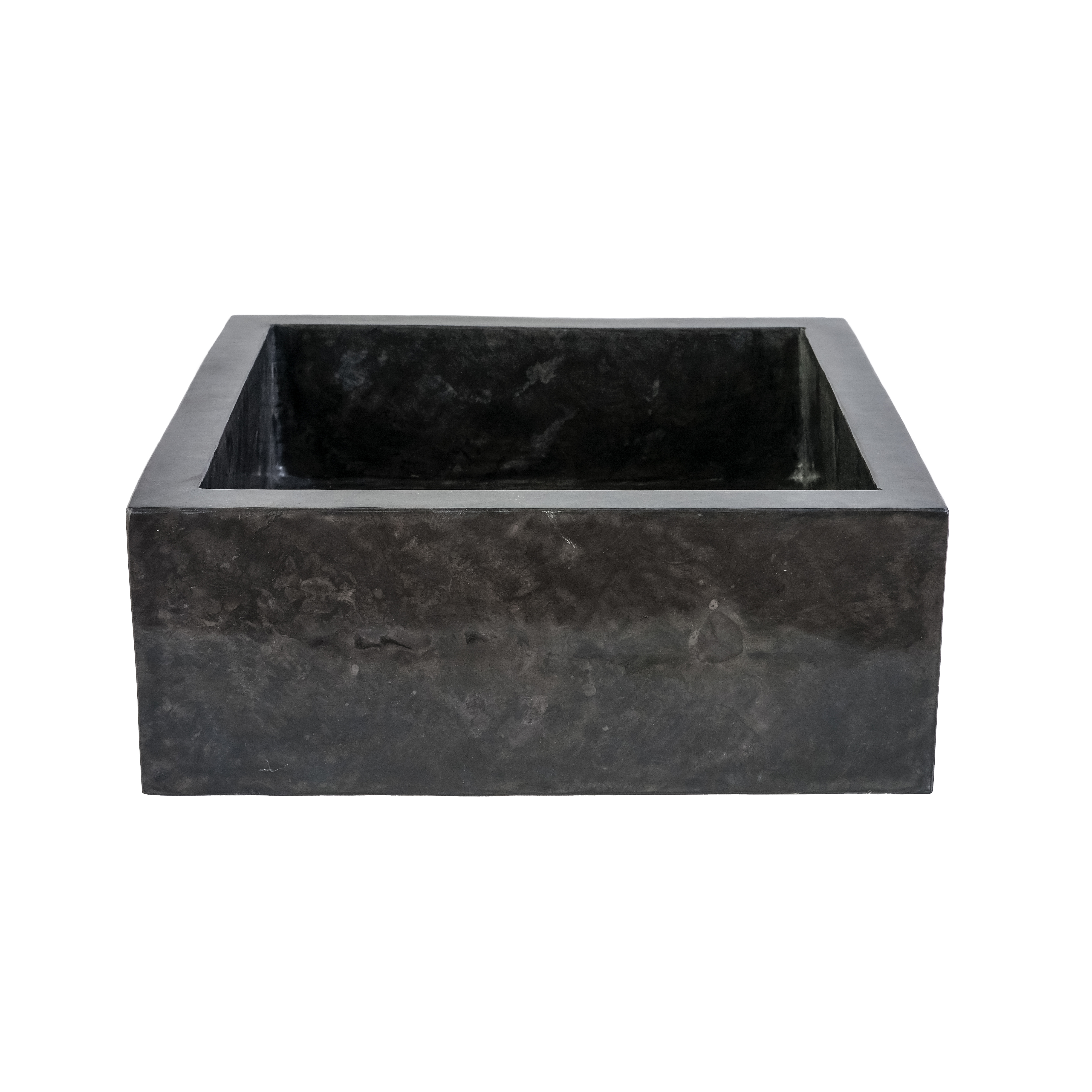 VASQUE À POSER CARRÉ ENTIÈREMENT POLIE - NOIR 40X40X15CM