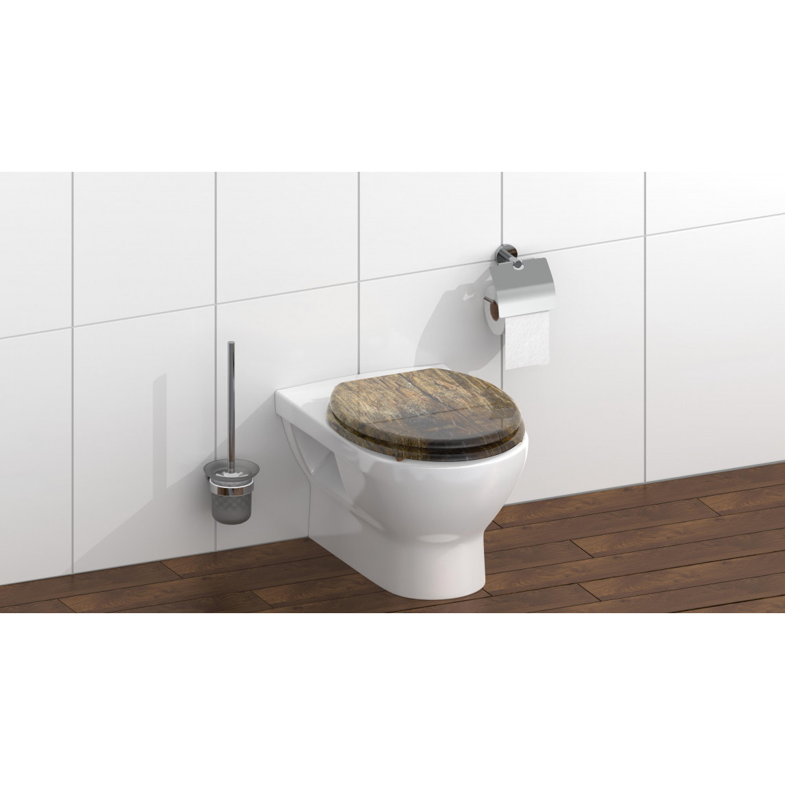 80024 abattant WC en MDF SOLID WOOD